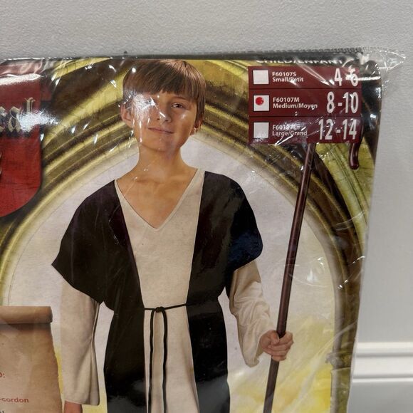 Forum Shepherd Costume Medium, Boys Biblical Christmas Pageant School Play New - Picture 2 of 8